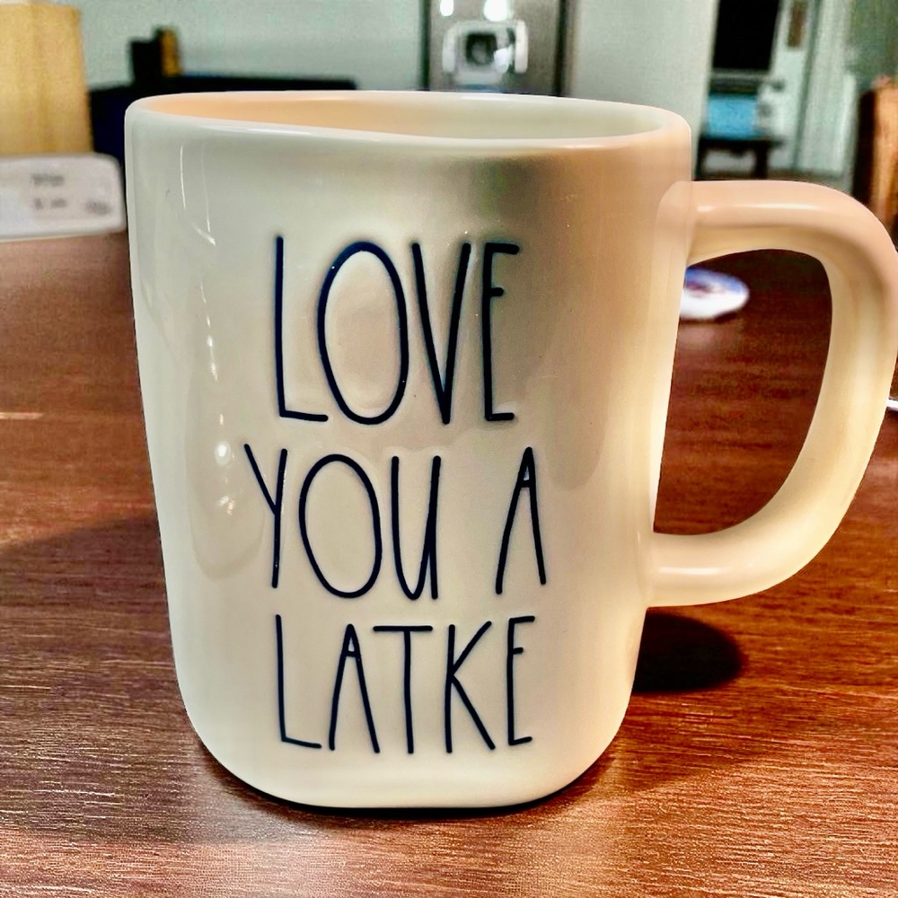 Rae Dunn Artisan Collection by Magenta Off WhiteMug - Love You A Latke